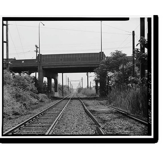 Historic Print, South Wilmington Causeway Bridge, Spanning Conrail Railroad on Market Street, South Wilmington vicinity, New Castle County, DE - 4, 16" x 20"