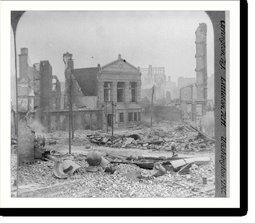 Historic Print, Southeast over Baltimore Street and Hopkins Place