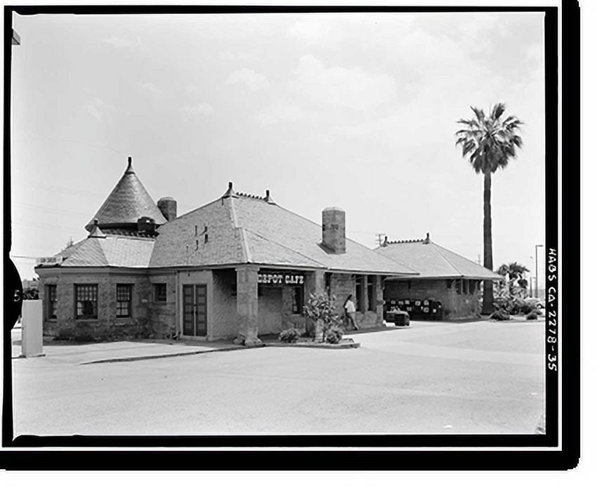 Historic Print, Southern Pacific Depot, 559 El Camino Real, San Carlos