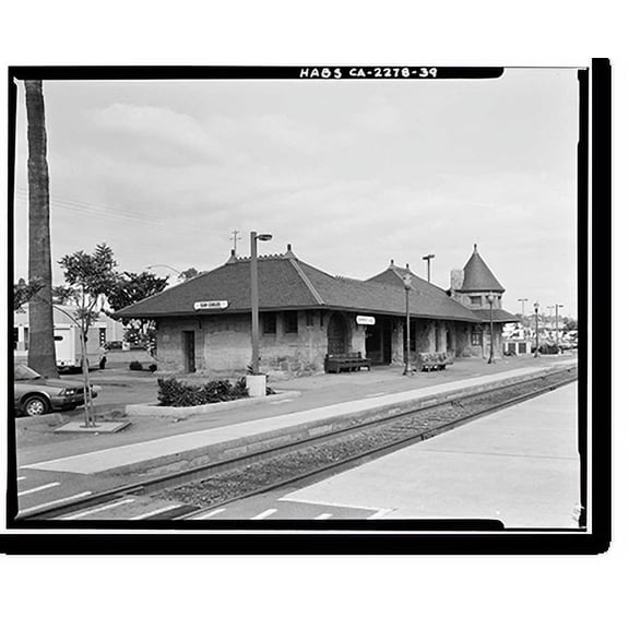 Historic Print, Southern Pacific Depot, 559 El Camino Real, San Carlos, San Mateo County, CA - 39, 16" x 20"