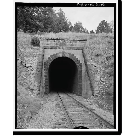 Historic Print, Southern Pacific Railroad Natron Cutoff, Tunnel No. 17, Milepost 408, Dorris, Siskiyou County, CA - 3, 16" x 20"