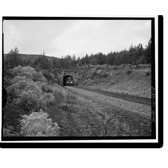 Historic Print, Southern Pacific Railroad Natron Cutoff, Tunnel No. 18, Milepost 410, Dorris vicinity, Siskiyou County, CA - 5, 16" x 20"