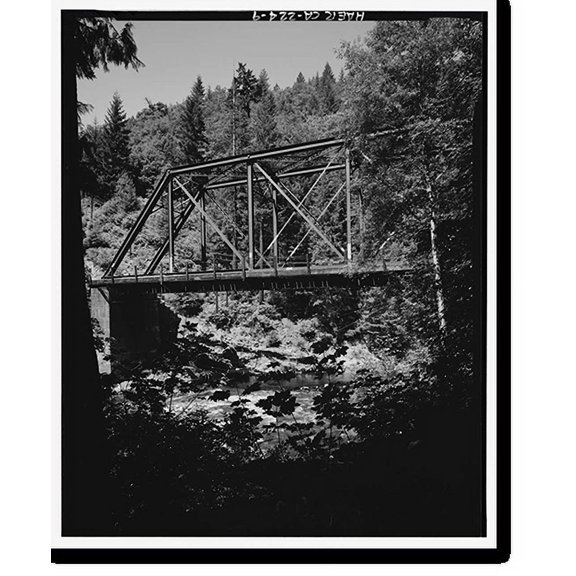 Historic Print, Southern Pacific Railroad Shasta Route, Bridge No. 324.99, Milepost 324.99, Shasta Springs vicinity, Siskiyou County, CA - 9, 16" x 20"