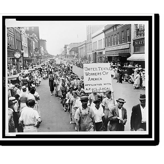 Historic Print, Southern textile workers celebrate Labor Day, 18" x 24"