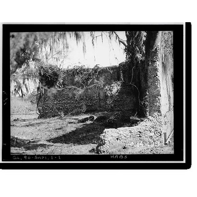 Historic Print, Spanish Fort (Ruins), Sapelo Island, McIntosh County