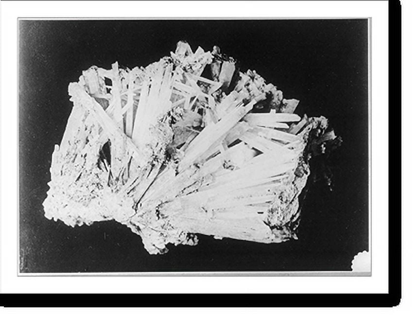 Historic Print, Specimen of crystalline asbestos, Ontario, Canada, 16