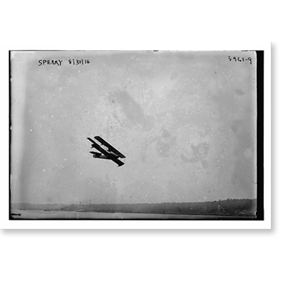 Historic Print, Sperry, 1916 flight, 18" x 24"