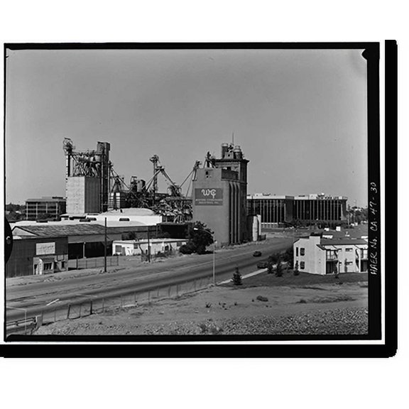 Historic Print, Sperry Corn Elevator Complex, Weber Avenue (North side), West of Edison Street, Stockton, San Joaquin County, CA - 30, 16" x 20"