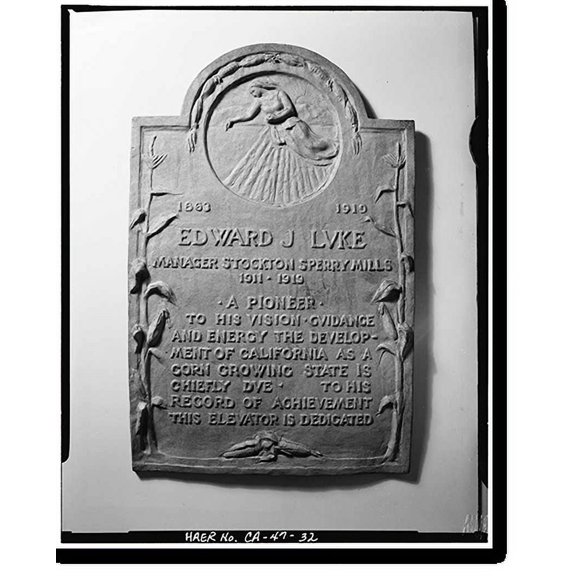 Historic Print, Sperry Corn Elevator Complex, Weber Avenue (North side), West of Edison Street, Stockton, San Joaquin County, CA - 32, 18" x 24"