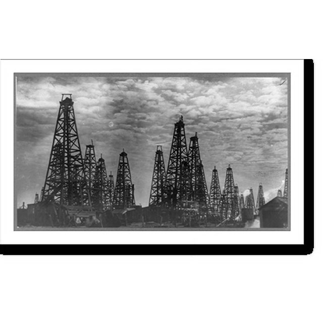 Historic Print, [Spindle Top oil field, Beaumont, Texas], 16" x 20