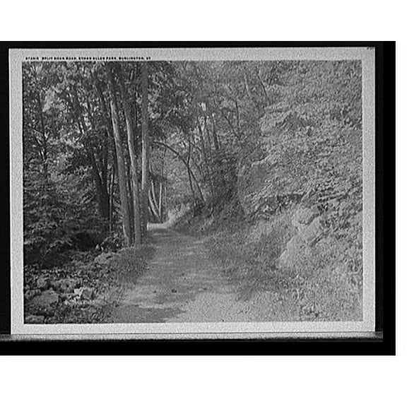 Historic Print, Split Rock Road, Ethan Allen Park, Burlington, Vt. - 2, 18" x 24"