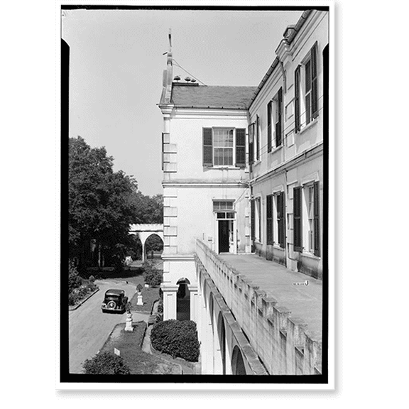 Historic Print, Spring Hill College, Main Building, Old Shell Road, Spring Hill, Mobile County, AL - 12, 16" x 20"