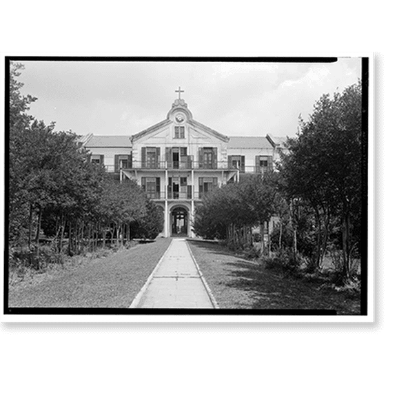 Historic Print, Spring Hill College, Main Building, Old Shell Road, Spring Hill, Mobile County, AL - 13, 16" x 20"