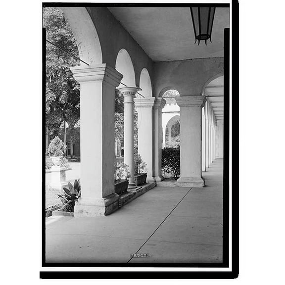 Historic Print, Spring Hill College, Main Building, Old Shell Road, Spring Hill, Mobile County, AL - 18, 16" x 20"