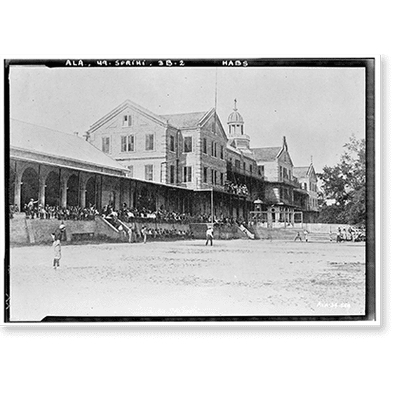 Historic Print, Spring Hill College, Main Building, Old Shell Road, Spring Hill, Mobile County, AL - 2, 16" x 20"