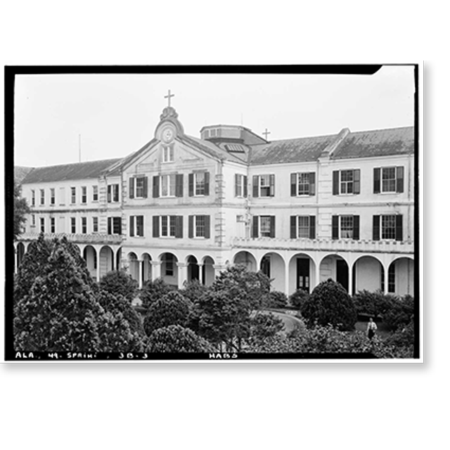Historic Print, Spring Hill College, Main Building, Old Shell Road