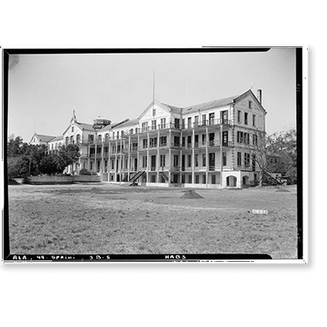 Historic Print, Spring Hill College, Main Building, Old Shell Road