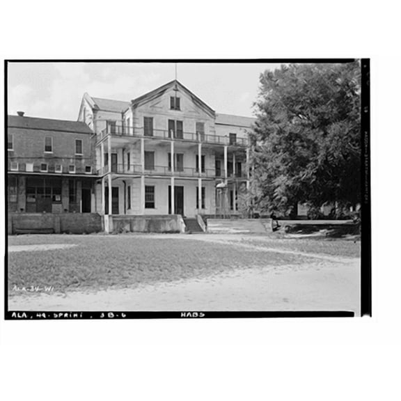 Historic Print, Spring Hill College, Main Building, Old Shell Road, Spring Hill, Mobile County, AL - 6, 16" x 20"