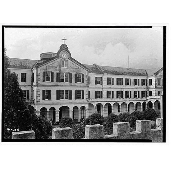 Historic Print, Spring Hill College, Main Building, Old Shell Road, Spring Hill, Mobile County, AL - 7, 16" x 20"