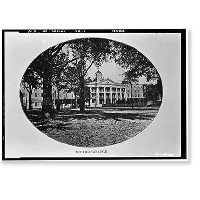 Historic Print, Spring Hill College, Original Building, Old Shell Road