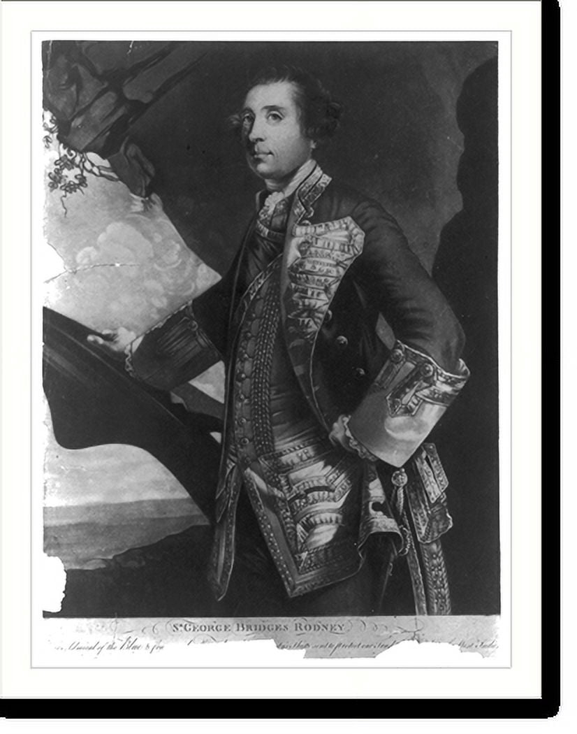 Historic Print, Sr. George Bridges Rodney - [...] admiral of the Blue ...