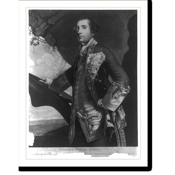 Historic Print, Sr. George Bridges Rodney - [...] admiral of the Blue ...
