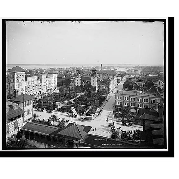 Historic Print, St. Augustine from the Ponce de Leon, 16" x 20"