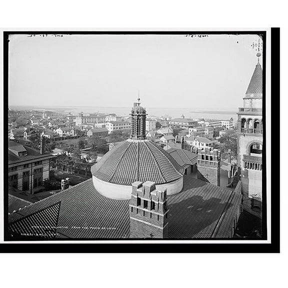 Historic Print, St. Augustine from the Ponce de Leon - 3, 16" x 20"