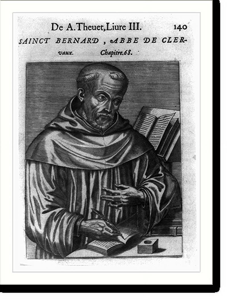 Historic Print, St. Bernard of Clervaux, 16" x 20"