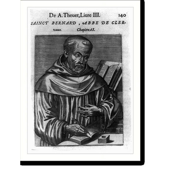 Historic Print, St. Bernard of Clervaux, 16" x 20"