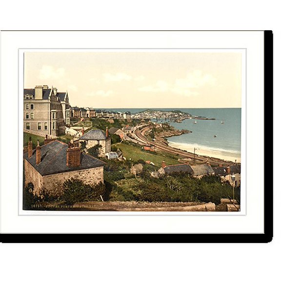 Historic Print, St. Ives Porthminster Bay Cornwall England, 16" x 20"