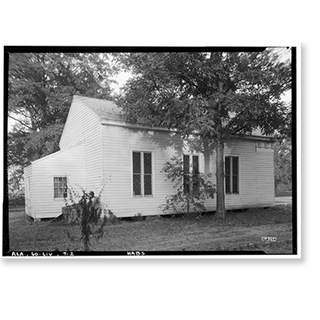 Historic Print, St. James' Episcopal Church, Spring & Monroe Streets, Livingston, Sumter County
