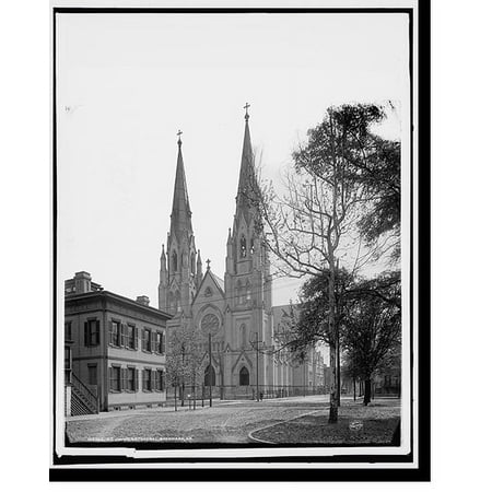 Historic Print, St. John's Cathedral, Savannah, Ga., 16" x 20"
