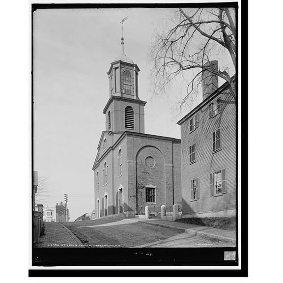 Historic Print, St. John's Church, Portsmouth, N.H., 16" x 20"