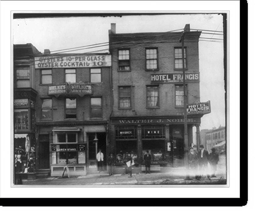 Historic Print, St. Louis, Missouri Mielke's Lunch Stand and the Hotel