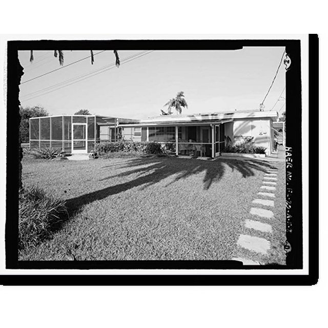 Historic Print, St. Lucie Canal, Lock No. 1, Attendant's Quarters, St
