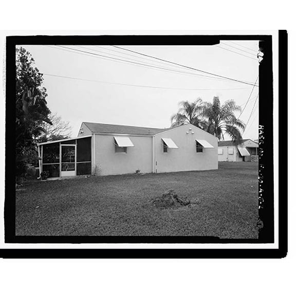 Historic Print, St. Lucie Canal, Lock No. 1, Attendant's Quarters, St. Lucie, Cross State Canal, Okeechobee Intracoas, Stuart vicinity, Martin County, FL - 4, 18" x 24"