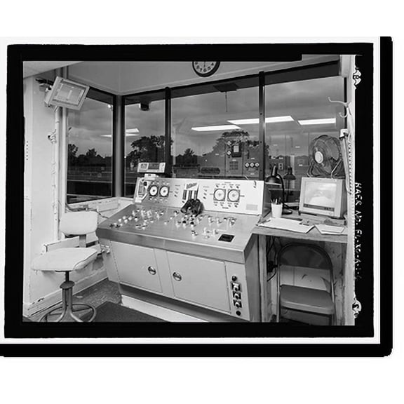 Historic Print, St. Lucie Canal, Lock No. 1, Control Station, St. Lucie, Cross State Canal, Okeechobee Intracoas, Stuart vicinity, Martin County, FL - 6, 18" x 24"