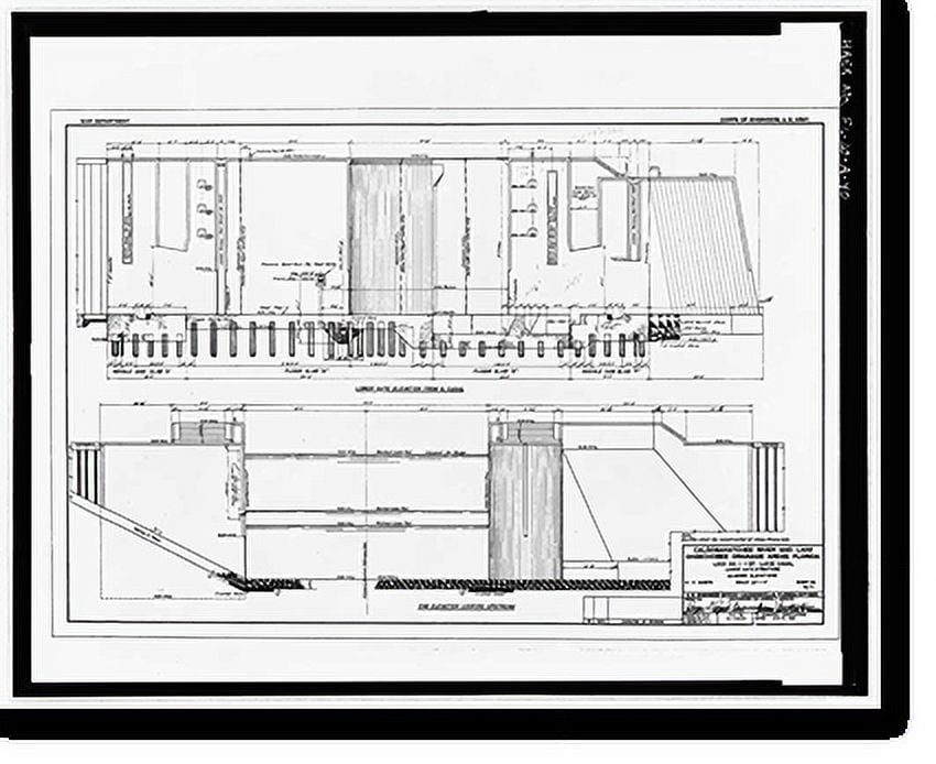 Historic Print, St. Lucie Canal, St. Lucie Lock No. 1, St. Lucie, Cross