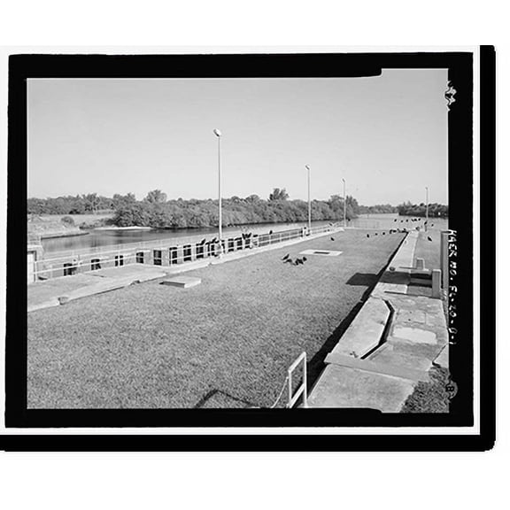 Historic Print, St. Lucie Canal, Lock No. 2, St. Lucie, Cross State Canal, Okeechobee Intracoas, Stuart vicinity, Martin County, FL, 18" x 24"