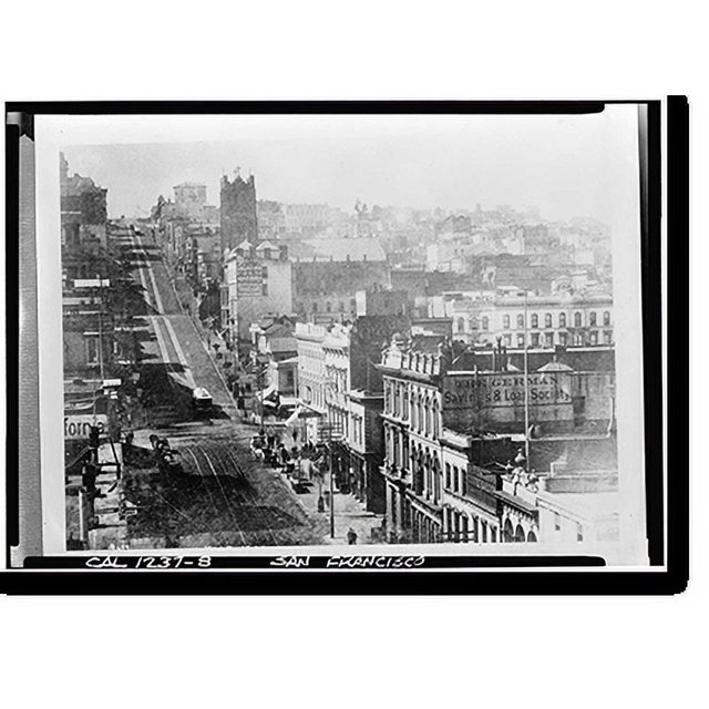 Historic Print, St. Mary's Church, 660 California Street, San Francisco