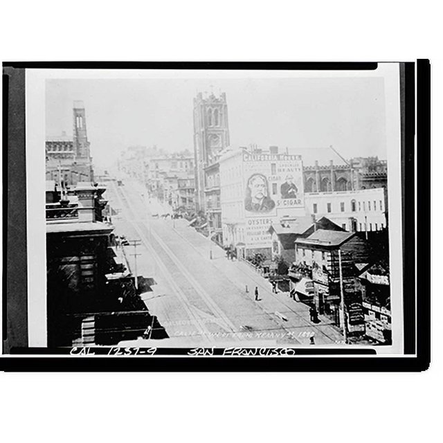 Historic Print, St. Mary's Church, 660 California Street, San Francisco
