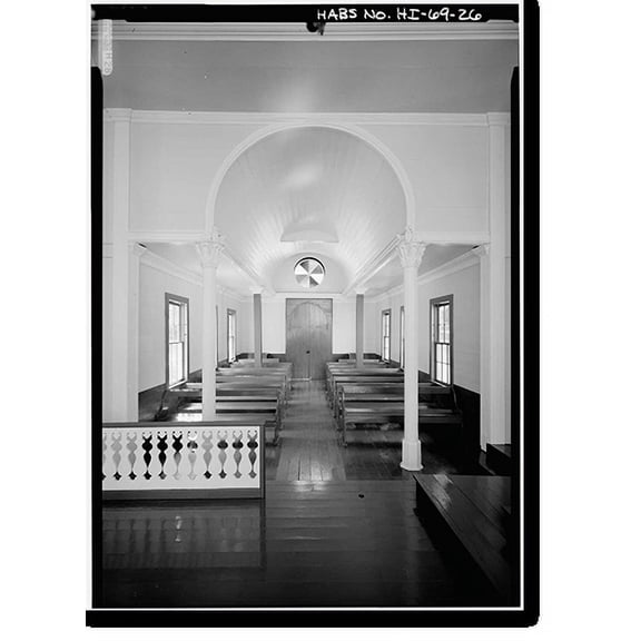 Historic Print, St. Philomena Roman Catholic Church, Moloka'i Island, Kalaupapa vicinity, Kalawao County, HI - 26, 16" x 20"
