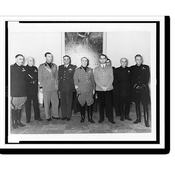 Historic Print, Staatsminister Farinacci bei Reichsminister Rudolf Hess, 16" x 20"