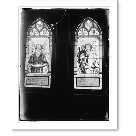 Historic Print, [Stained glass windows], 16" x 20"