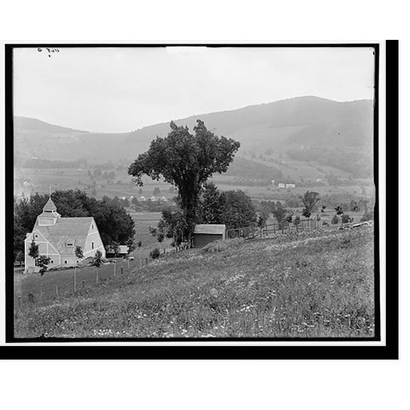 Historic Print, Stamford and Mt. Utsayantha, Catskill Mountains, N.Y., 18" x 24"