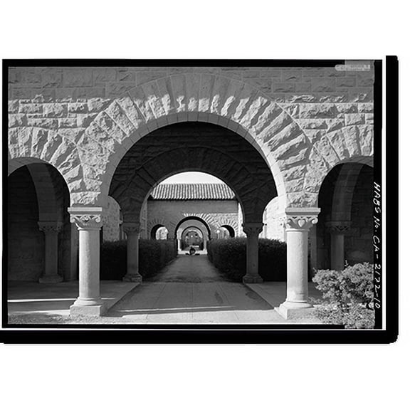 Historic Print, Stanford University Quadrangle, Stanford University Campus, Stanford, Santa Clara County, CA - 10, 18" x 24"