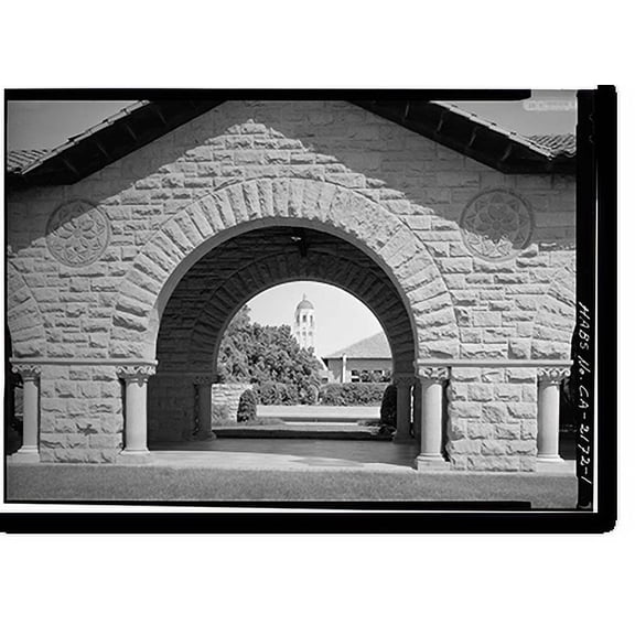 Historic Print, Stanford University Quadrangle, Stanford University Campus, Stanford, Santa Clara County, CA, 18" x 24"
