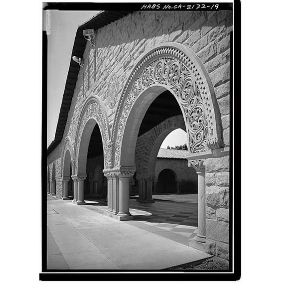 Historic Print, Stanford University Quadrangle, Stanford University Campus, Stanford, Santa Clara County, CA - 19, 18" x 24"