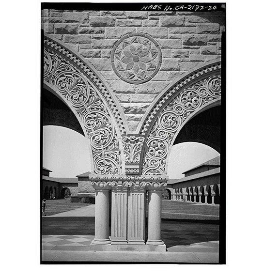 Historic Print, Stanford University Quadrangle, Stanford University Campus, Stanford, Santa Clara County, CA - 24, 18" x 24"